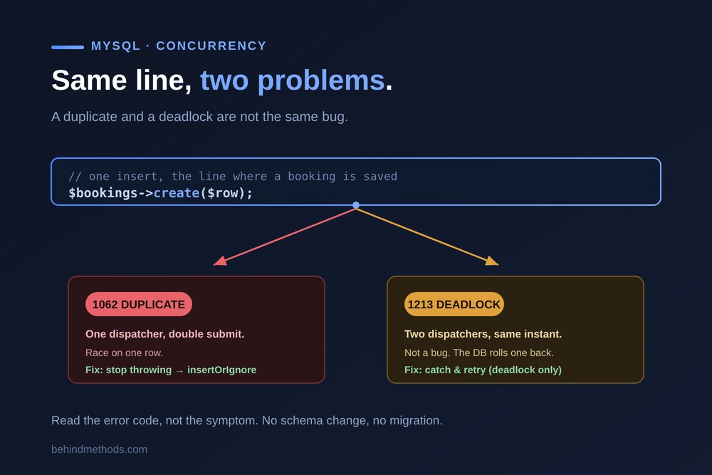 Two MySQL Errors on One Insert (and Why They Are Not the Same Bug)